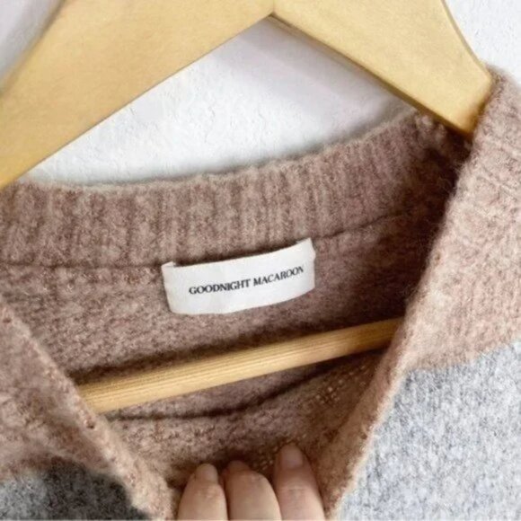 Goodnight Macaroon Oversized Soft Comfy Sweater Neutral Grey - Picture 5 of 7